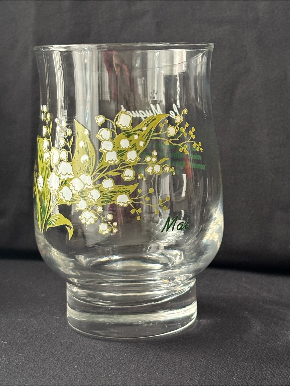 Verre Vintage Dominion Glass - Fleur du Mois de Mai (Muguet)
